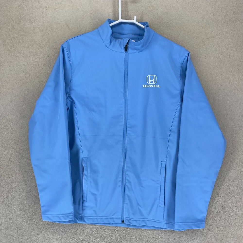 Team 365 Jacket Mens Medium TT80 Light Blue Honda Embroidered Full Zip EUC